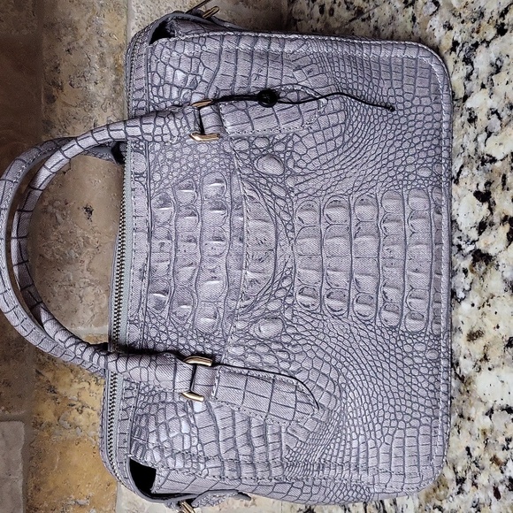 Brahmin Micaela Grey Tetra Satchel - Picture 7 of 16